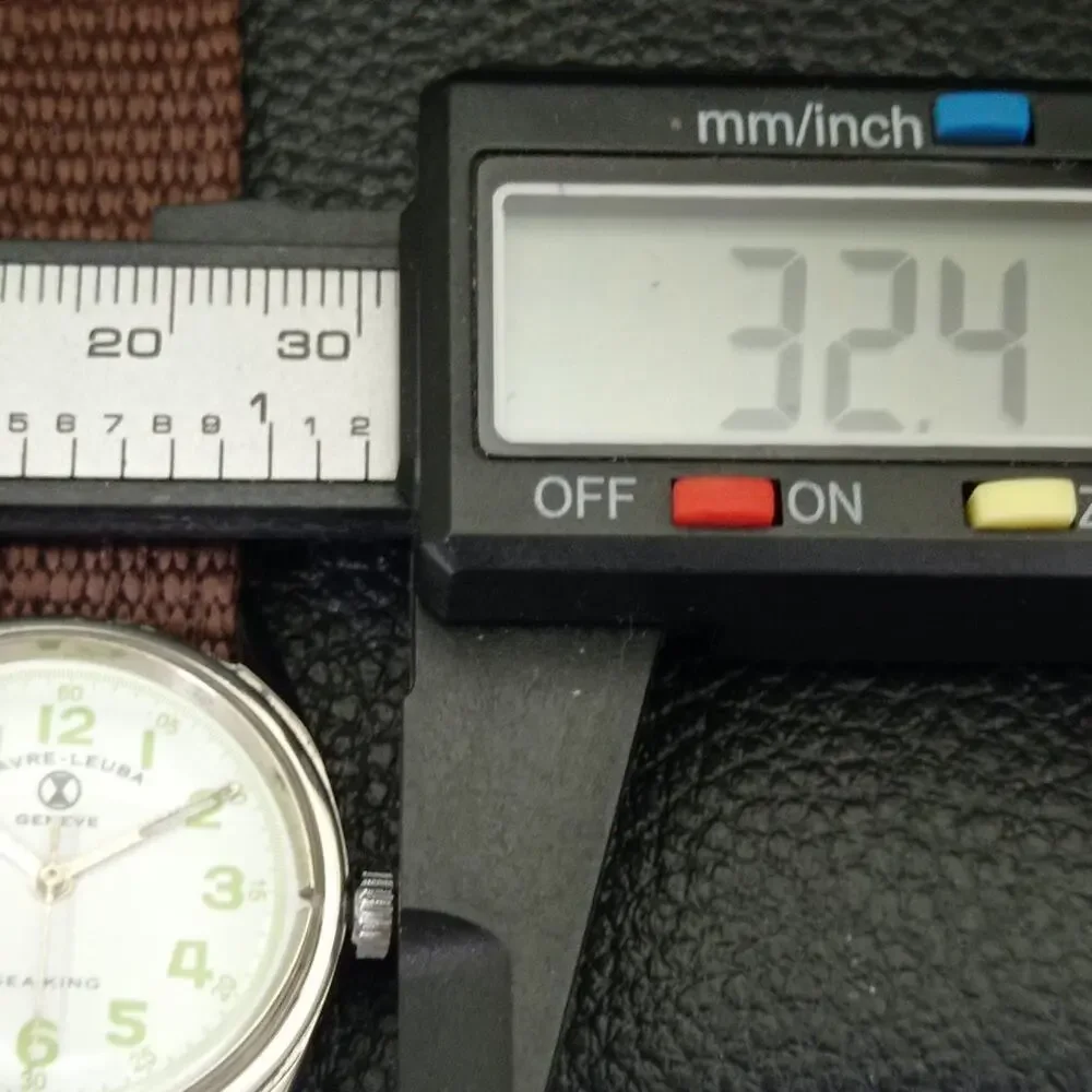 Vintage 1977 Favre Leuba Sea King Manual Mens Silver Watch W/Nato Strap